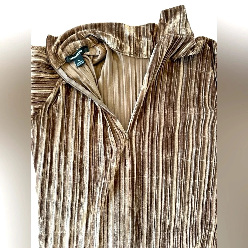 Sabina Musayev Women’s Lattice Velour Turtleneck  Dress - Picture 11 of 14